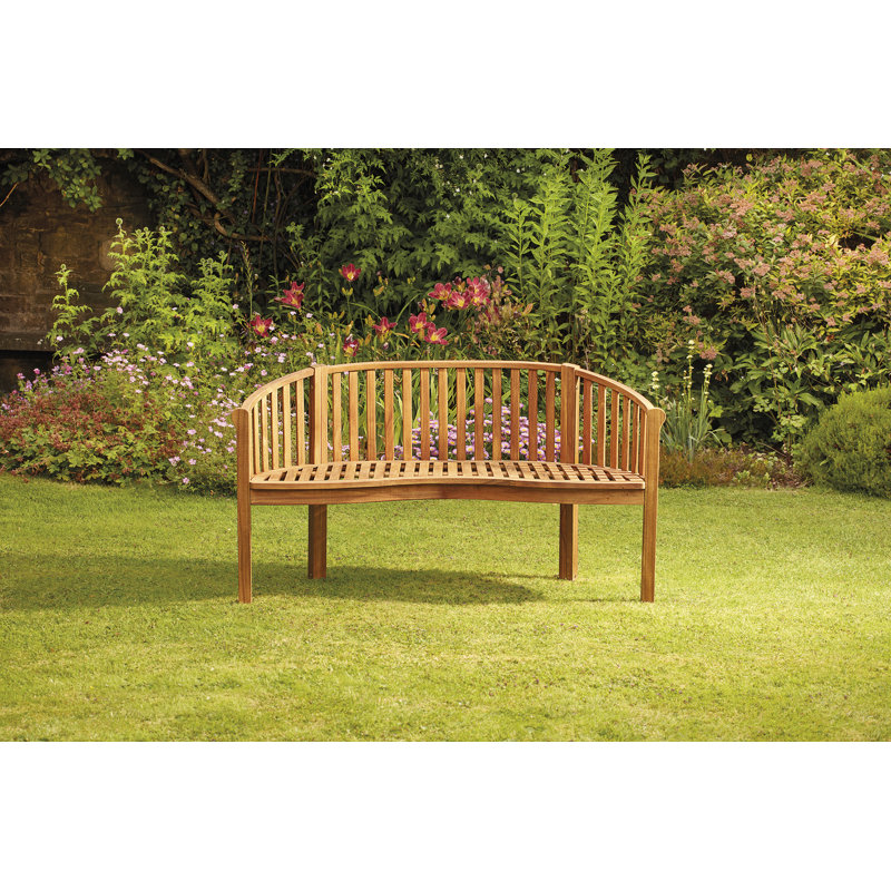 Arik Solid Wood Acacia Three-Person Banana Bench