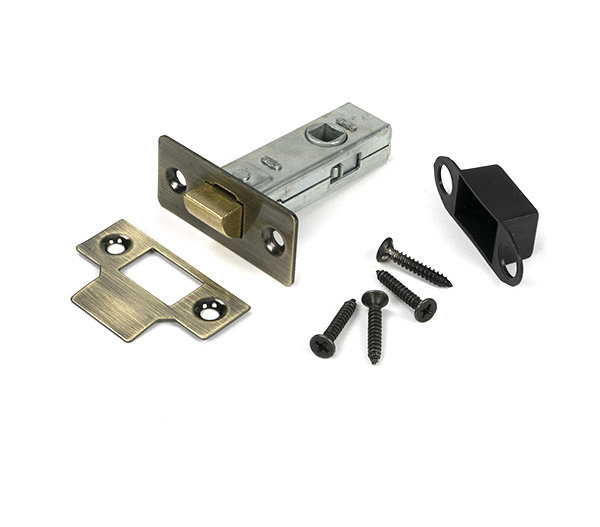 Tubular Mortice Latch, Aged Brass