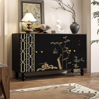 Chinese-style minimalist and retro sideboard
