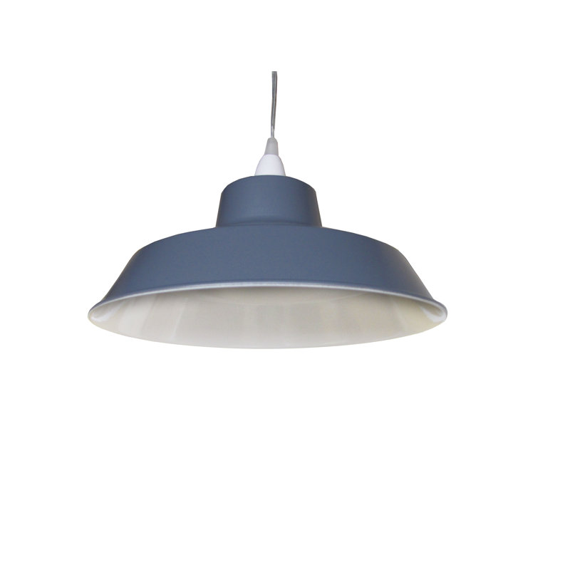 Pluto 15cm H Metal Bowl Pendant Shade ( Screw On ), Grey