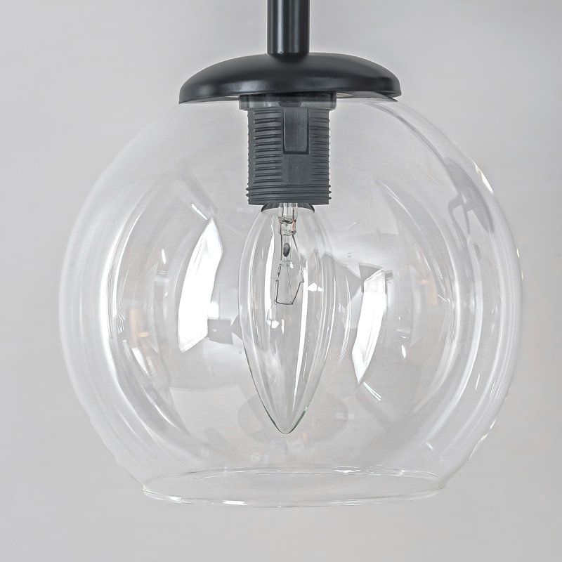 3-light Globe Glass Vanity Light