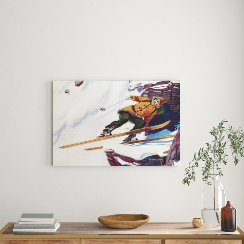 Avalanche Rider - Wrapped Canvas Print, 61cm H x 91cm W x 3.81cm D