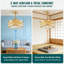 Ventilateur de plafond de lustre en cristal rétractable avec lumières et télécommande, moteur à courant continu réversible à 6 vitesses, fonctionnement ultra-silencieux pour le salon de la chambre à coucher