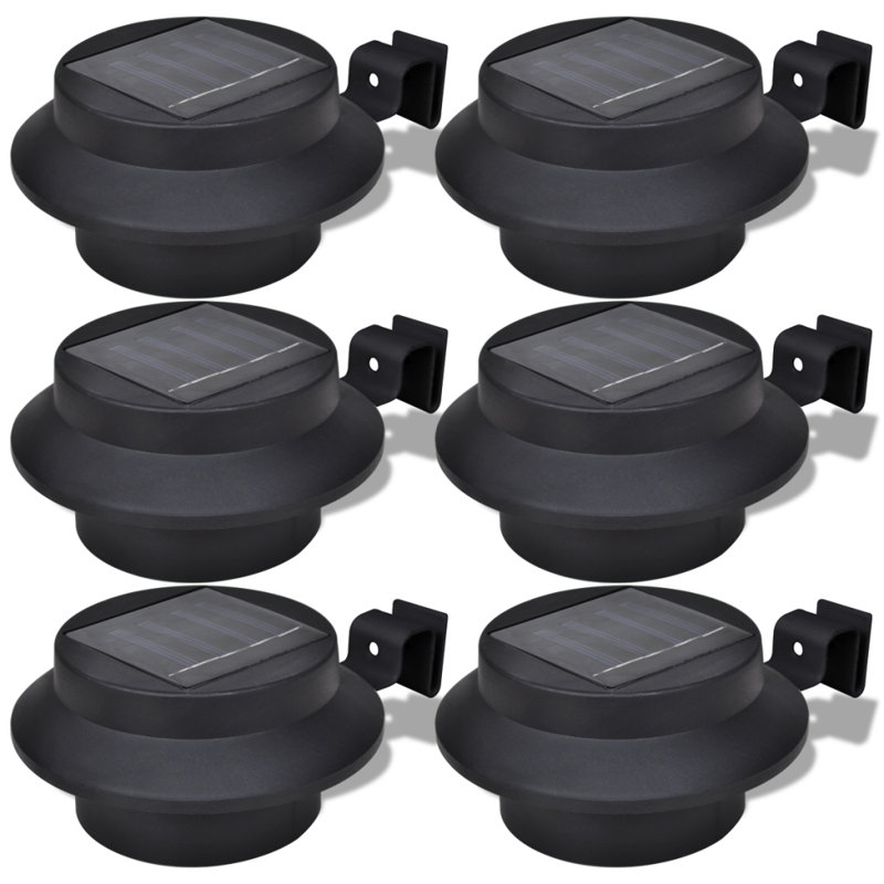 Solar Powered Integrated LED Pathway Light Pack, Black