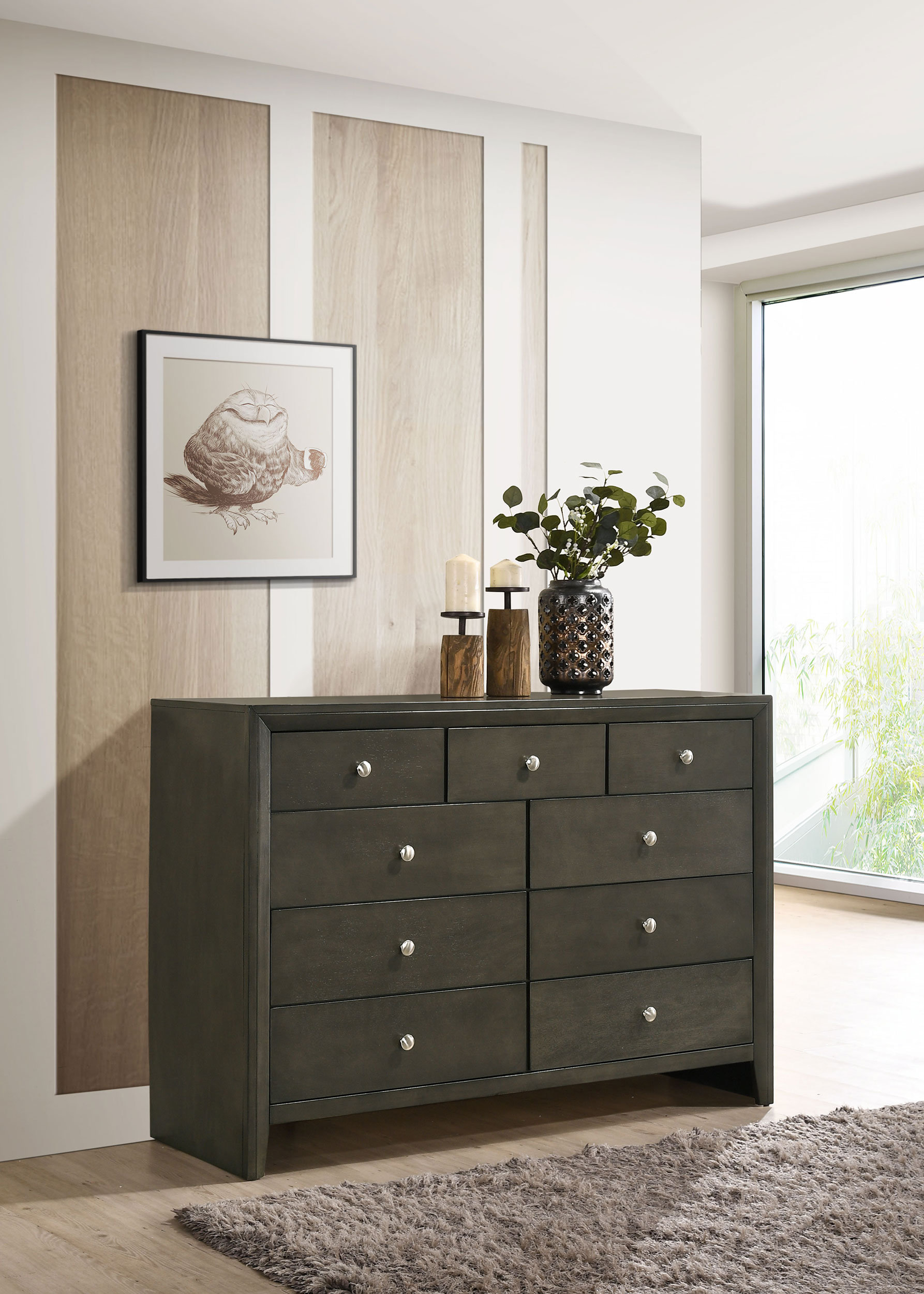 Red Barrel Studio® Serenity 9-Drawer Dresser Mod Grey | Wayfair