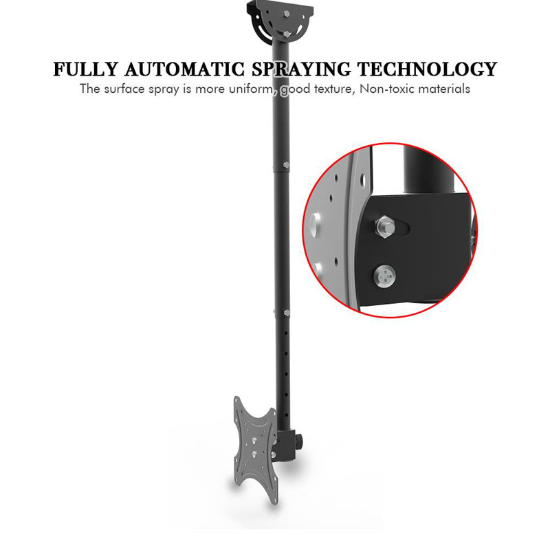 Support de fixation fixe noir pouvant supporter jusqu'à 55 lb