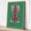 Geometric Tiger Art Deco - Wrapped Canvas-2004041306-2004041280