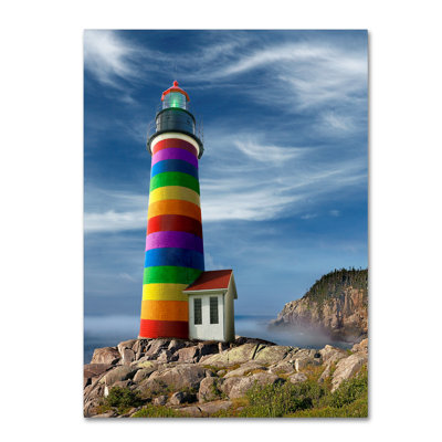 Alexan «Rainbow Lighthouse North», reproduction de photo sur toile tendue
