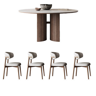 Modern Simple Rock Plate Dining Table Sets.