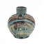 Vase bleu et brun