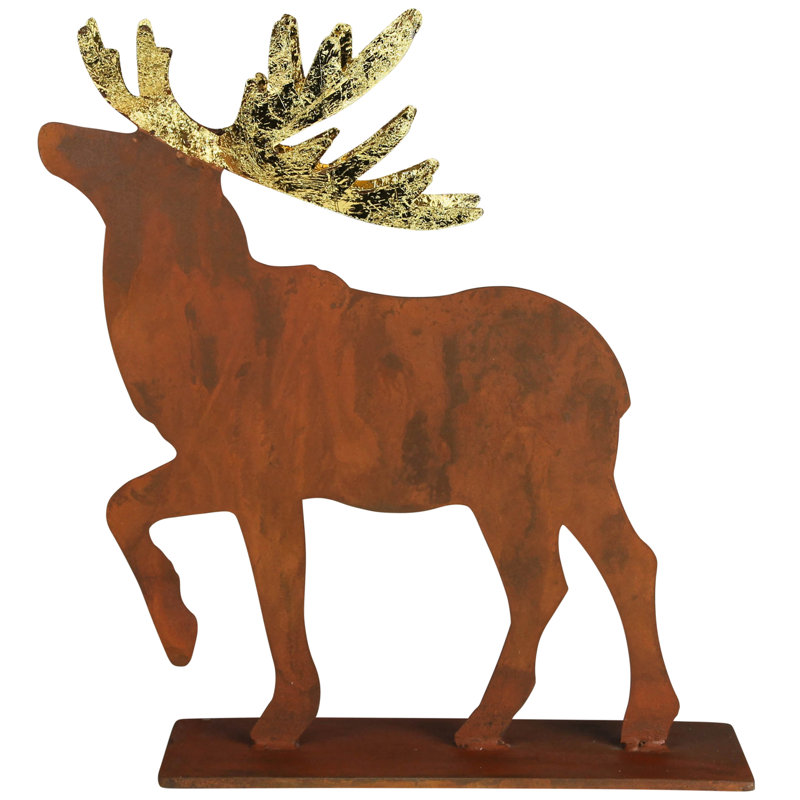 Espen Reindeer, Rust - Sm, Walnut, Small (12" H x 11" W)