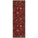 Ottohome Non-Slip Floral Leaves Area Rug For Living Room, Hallway, Entryway Rug, Dark Red