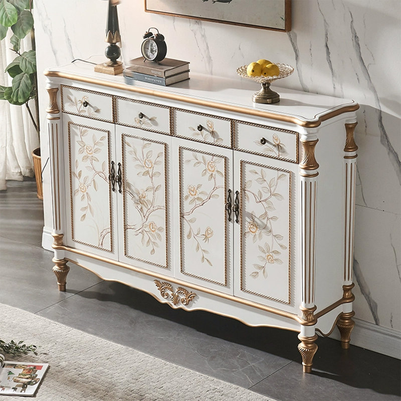 Banc de rangement blanc en bois manufacturé