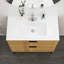 Plateau de meuble-lavabo simple blanc 36 po x 18 po avec 3 trous de robinet et trop-plein (lavabo seulement)