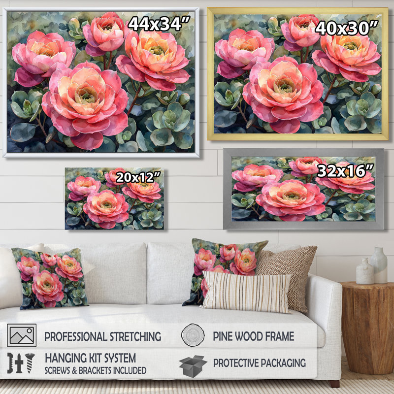 «Echeveria Elegans Succulent Mexico Bloomscape I», reproductions encadrées, H 34 po x l 44 po, Brun