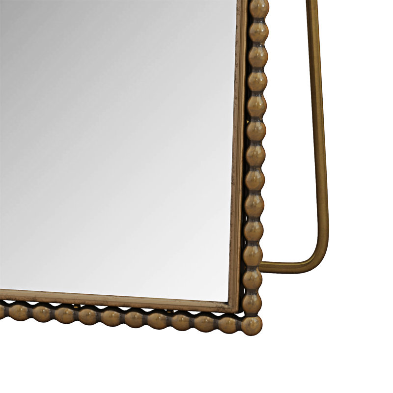 Miroir pleine grandeur avec pieds de soutien, Doré