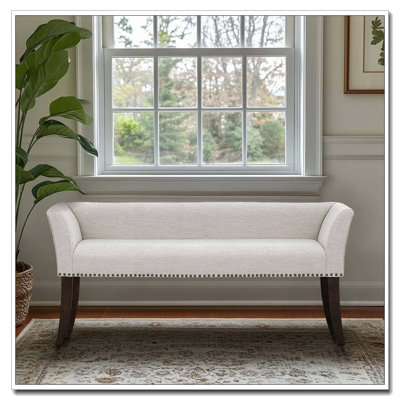Banc rembourré Welburn crème