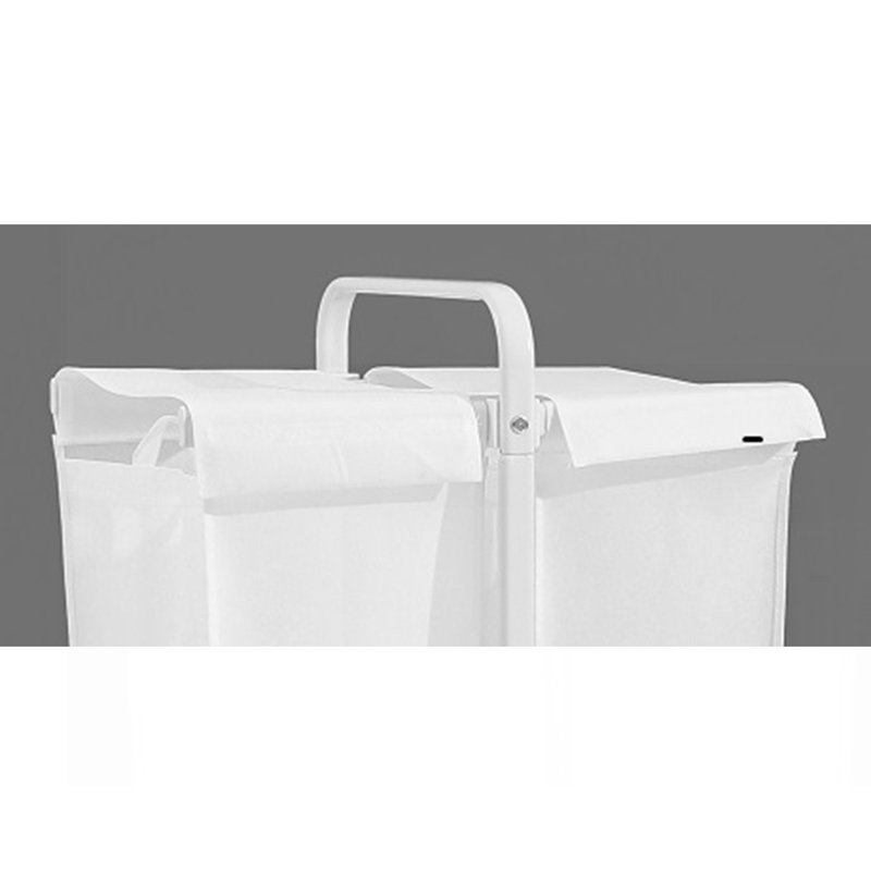 2-Tier Laundry Hamper 110L Large Oxford Clothes Basket Sorter With, Lid And Sorting Cards For Clothes & Toys Storage,White