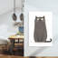 Grumpy Grey Cat Minimalist Cat Wall Art Print 1 Piece Wrapped Canvas Wall Art-1908886303
