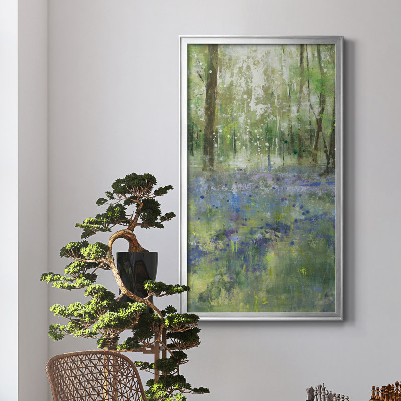 Lavender Hill II - reproduction d'art, H 14,5 po x l 26,5 po x P 1,5 po, Toile encadrée argentée, Pas de tapis