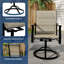 Outdoor Swivel Dining Chairs With Padded Textilene Breathable Back, Swivel Patio Dining Chairs Set Of 2, Swivelpatio Slingchairs Set For Poolside Lawn Garde-1460638674