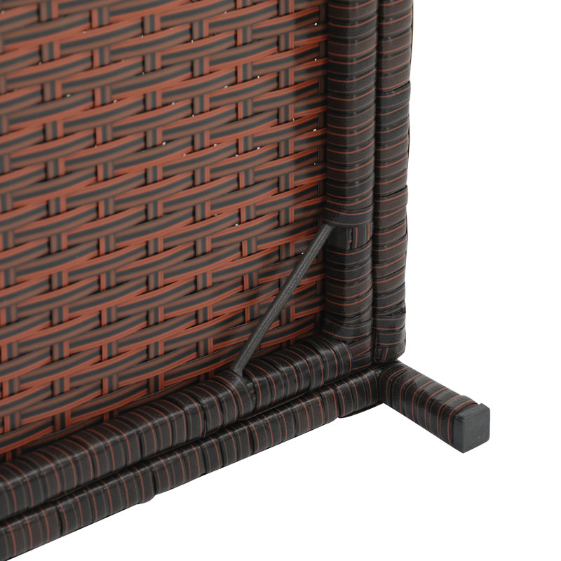 Caimin Square Metal Outdoor Side Table , 18.1'' in. W 18.1'' in. D, Brown