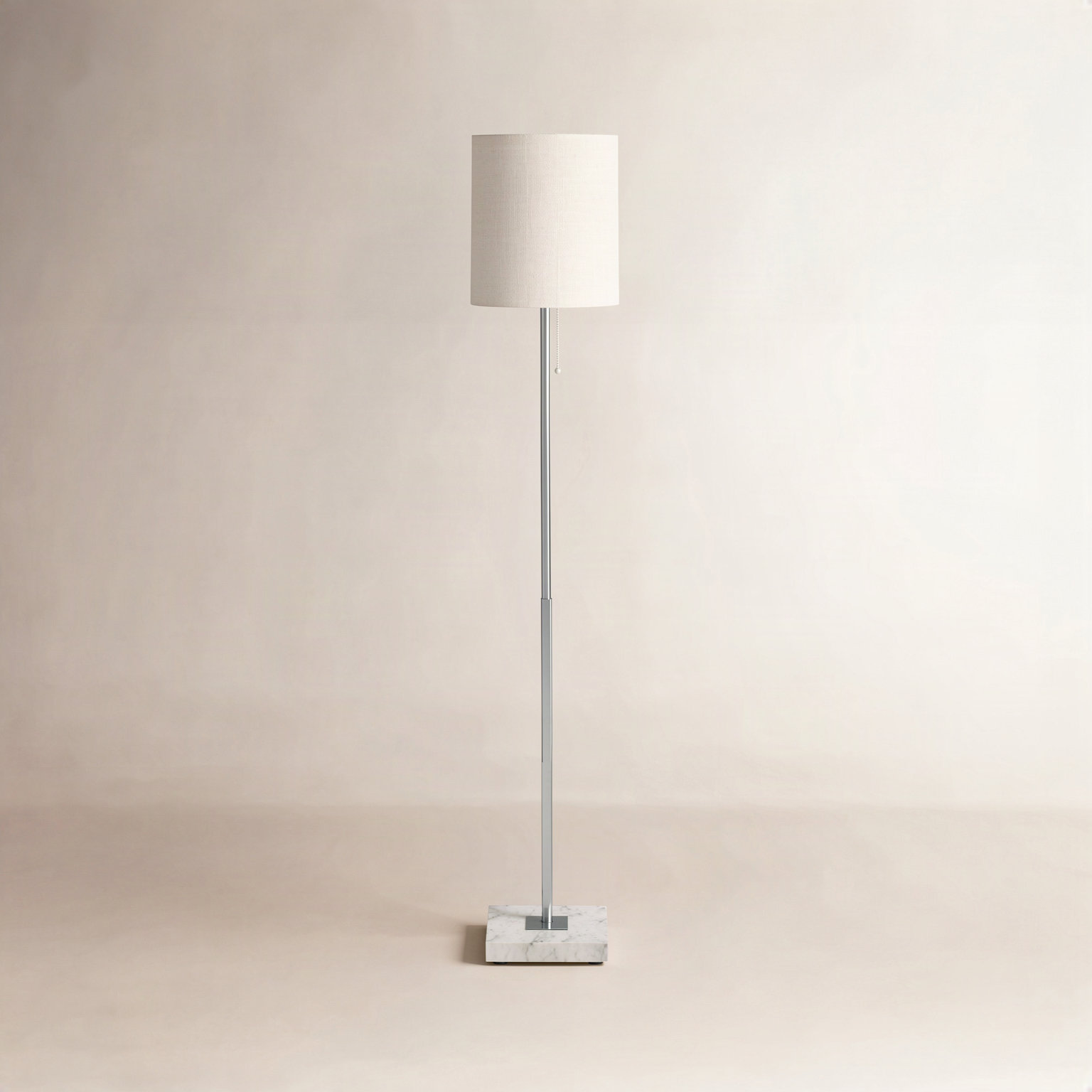 Reed 62'' Floor Lamp, Brushed Steel