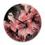 Horloge murale surdimensionnée en bois rose avec symphonie botanique rose-94460120