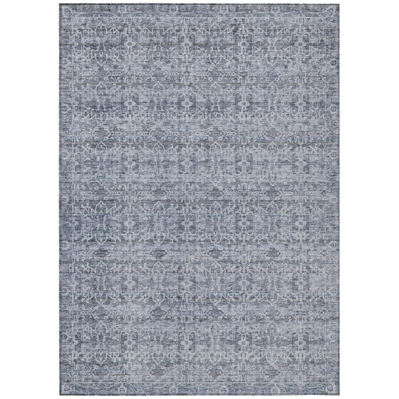Machine Washable Indoor/Outdoor Colman ACN2152 Striped Rug, Rectangle 5' x 7'6"