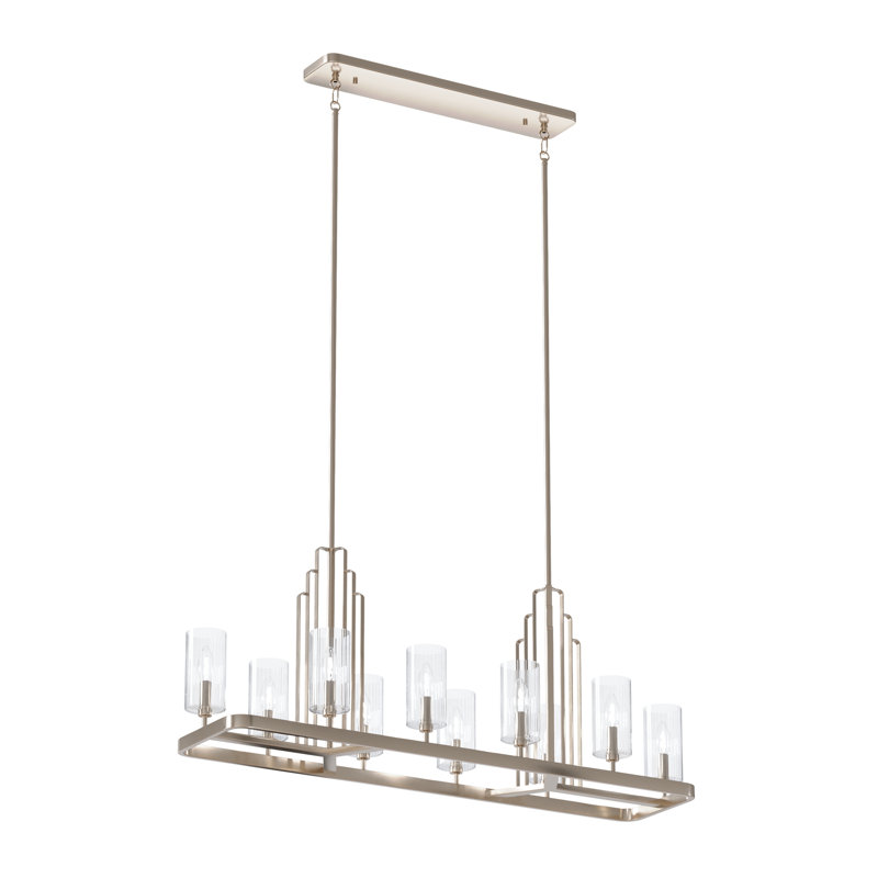Lustre linéaire Kimrose 10Lt, Nickel poli