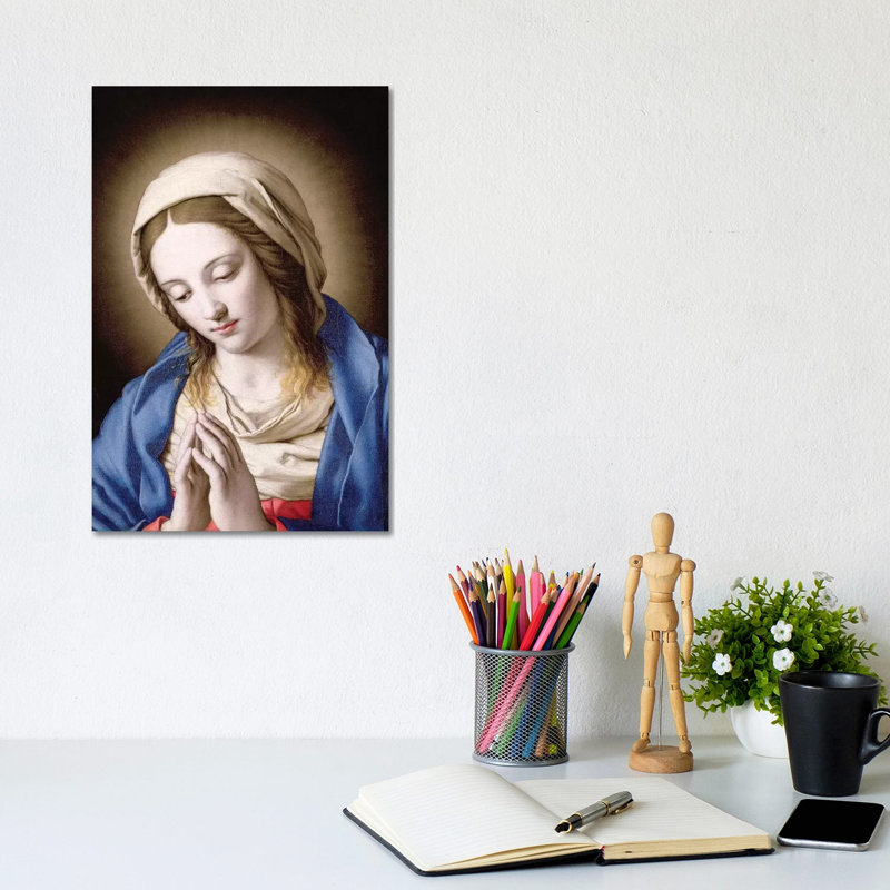 The Madonna Praying by Il Sassoferrato - Wrapped Canvas Print, 20.32 cm H x 30.48 cm W