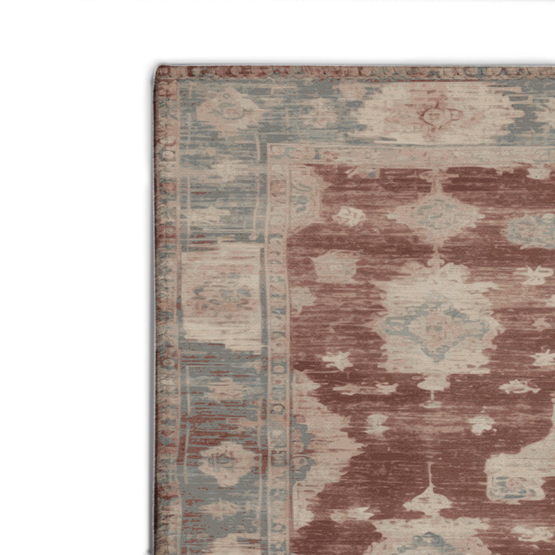 Overdyed Gray Indoor and Outdoor Area Rug, Rectangle 4' x 6'