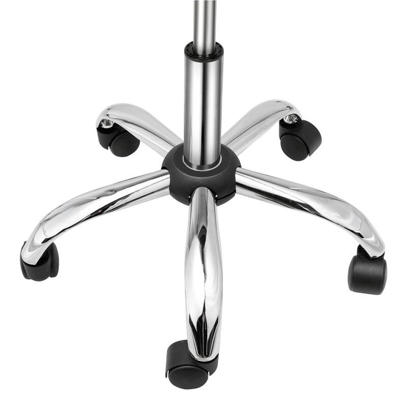 Adjustable Height Ergonomic Lab Stool with Footring Wheels