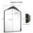 Vintage Metal Wall Mirror – Ornate Antique Vanity Mirror with Iron Frame-736226614-736226615