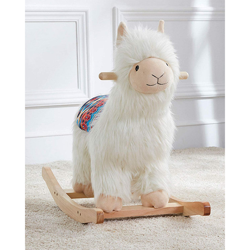 Asweets Alpaca Soft Plush Ride-on Rocker