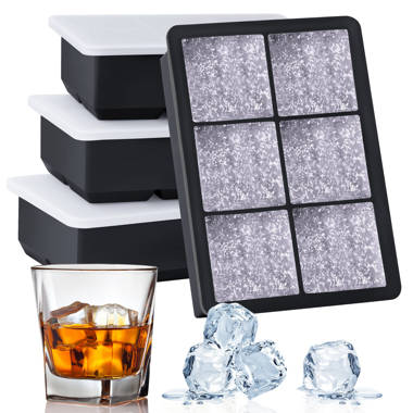 Covered Silicone Ice Cube Tray-Large Cube