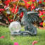 Statues d'extérieur en résine 7,8 po Dragon