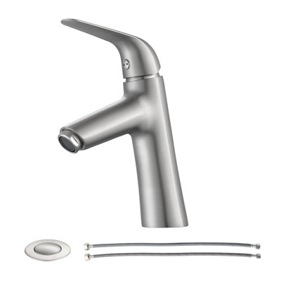 Single-Hole Single-handle Bathroom Faucet with Drain Assembly