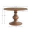 Table 46 po avec placage de diamant attrayant et piédestal rond en noyer, support de décoration éblouissant