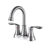 Centerset 2-handle Bathroom Faucet with Drain Assembly