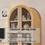  Armoire de rangement 71 po pour salle de bain moderne, arquée, avec 4 tablettes et 2 tiroirs-775019261