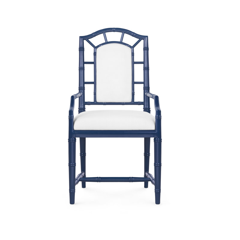 Delia Upholstered Arm Chair, Midnight Blue