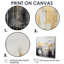 «Dripping Gold White Gray Black Gold - Abstract», reproduction d'art murale-1036608018-1036608022