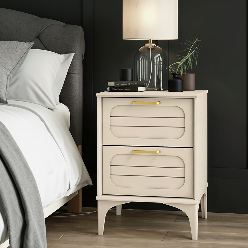 Curtis 2 Drawer Bedside Table, Natural