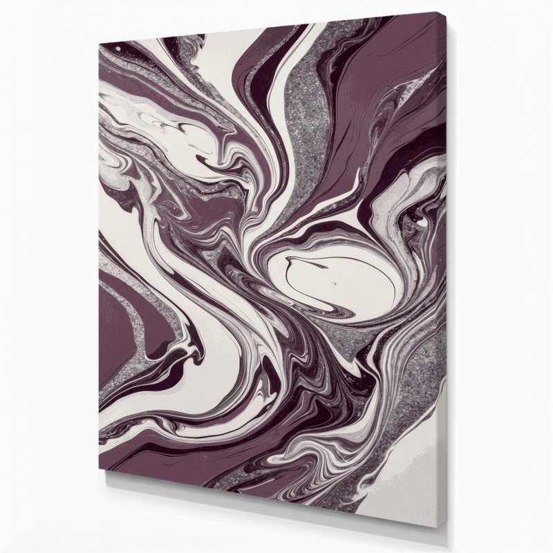 Abstrait art fluide sur toile brune 94, H 14 po x l 11 po