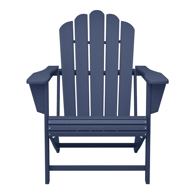Chaise Adirondack d'extérieur en poly (ensemble de 8), Bleu marine