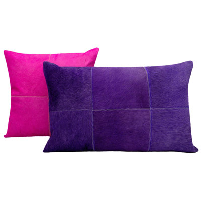 Coussins décoratifs en cuir de vache Canvello