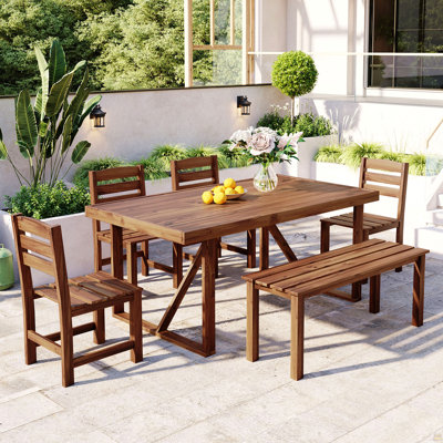 Acacia Wood Outdoor Table And Chair Set