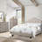 1Pc Queen Size Bed Adjustable HB Light Brown Polyfiber Tufted Upholstered Wooden Bedframe(Bed)-1786574387-1786574384