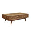 Mosayk Solid Wood Four Leg Coffee Table with Storage
